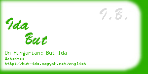 ida but business card